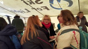 Inside the Cross Country Tent